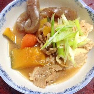 肉かぼちゃ豆腐【欲張り煮物】